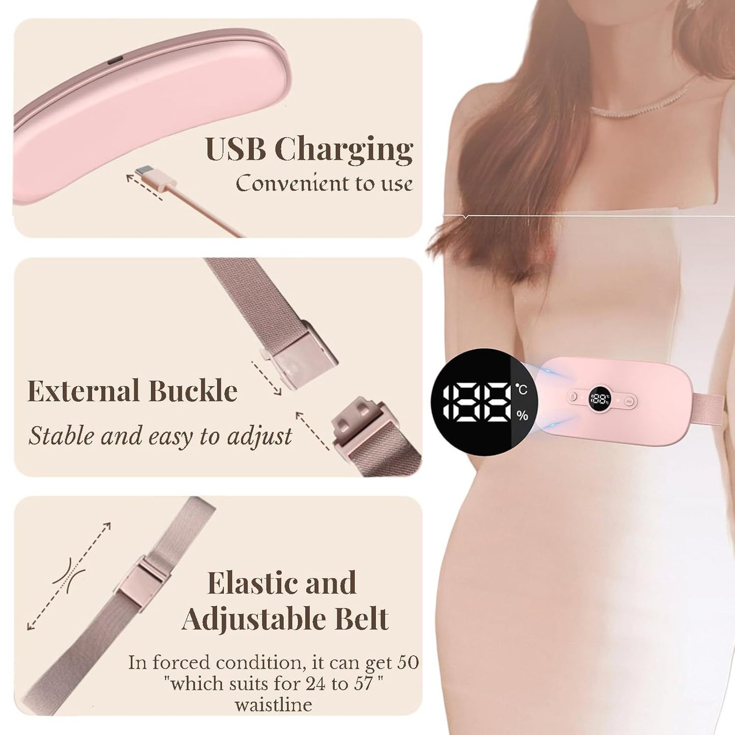 🌸 ReliefBelt Pro – Tu alivio portátil contra los cólicos menstruales