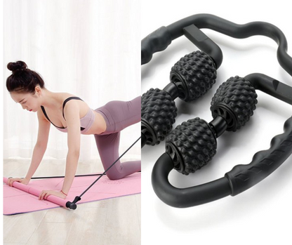 COMBO BARRA PILATES + RODILLO MASAJEADOR